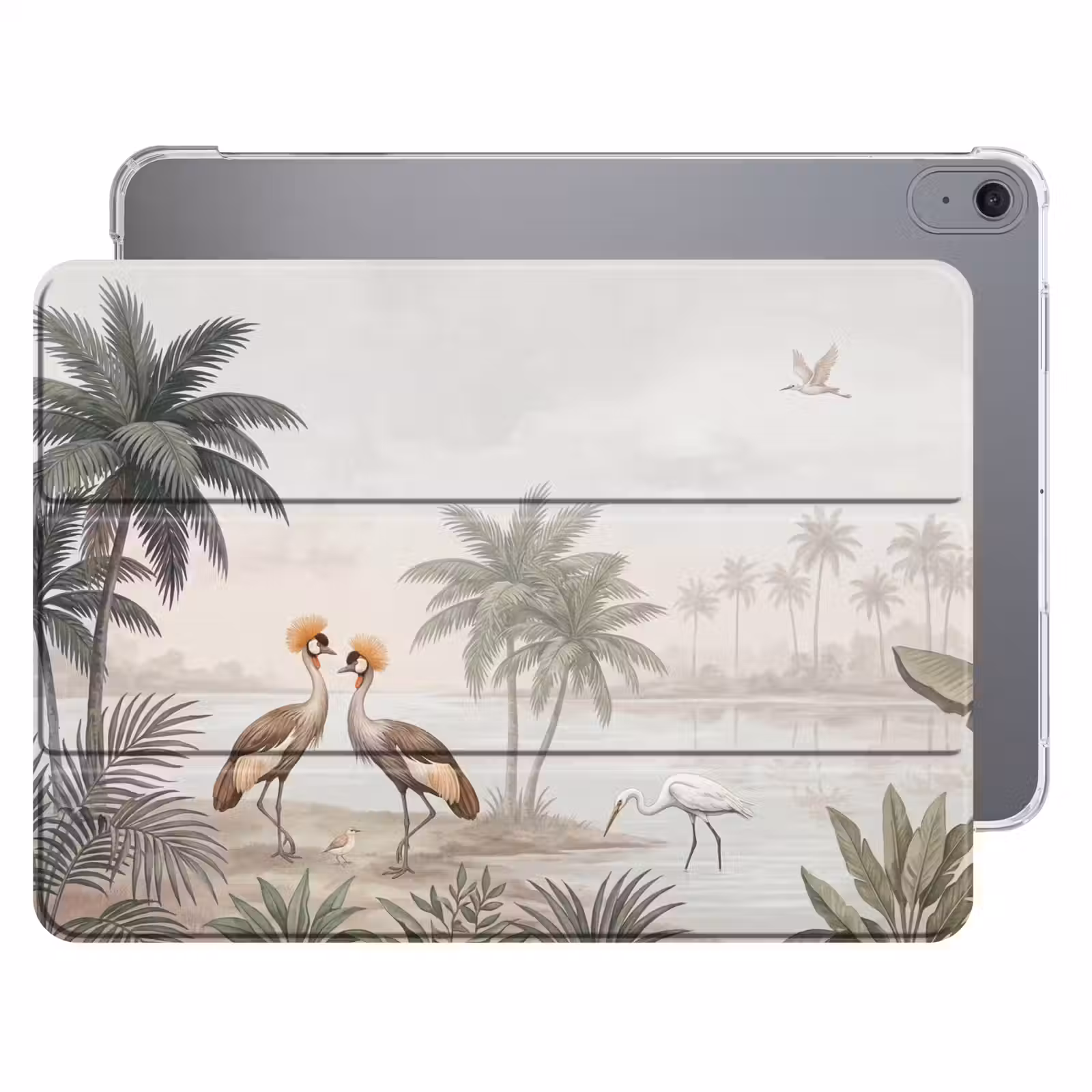 iPad hoes - Kraanvogels - Palmbomen - Tropisch — 1