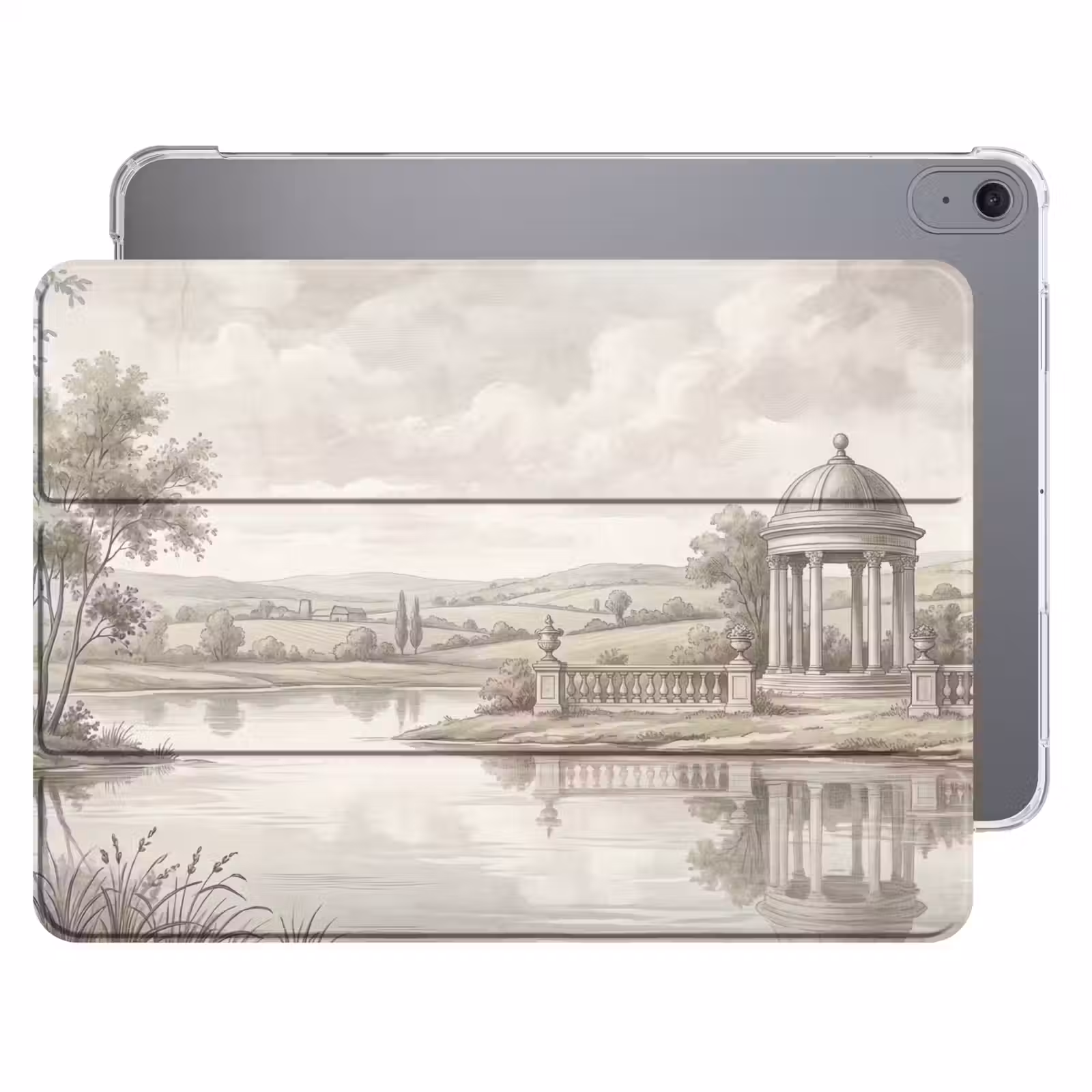 iPad hoes - Landschap - Water - Natuur - Sepia — 1