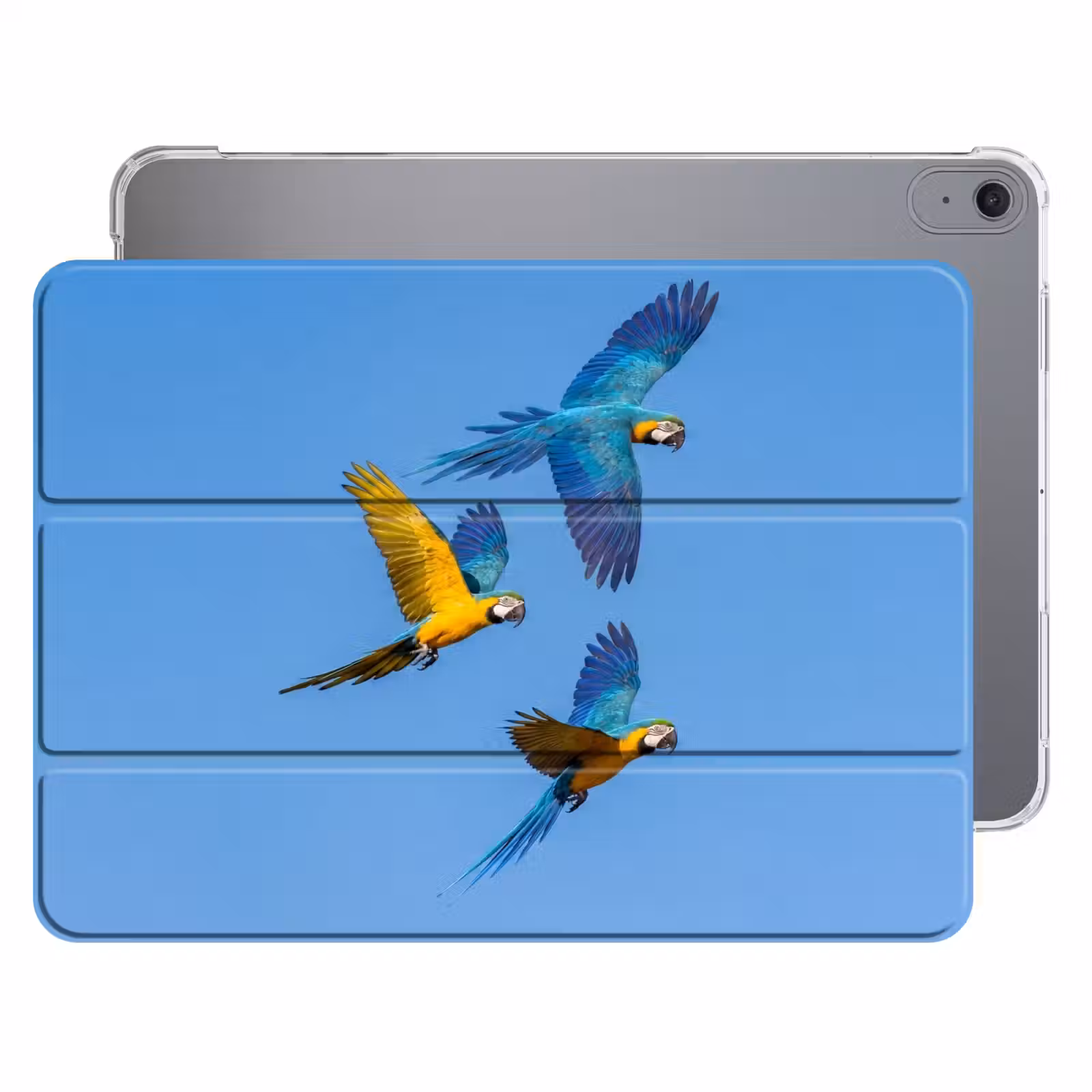 iPad hoes - Papagaai - Vliegen - Blauw - Geel — 1