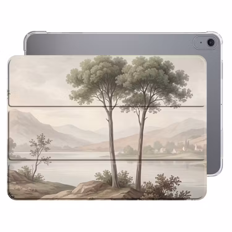 iPad hoes - Bomen - Meer - Bergen - Illustratie — 1