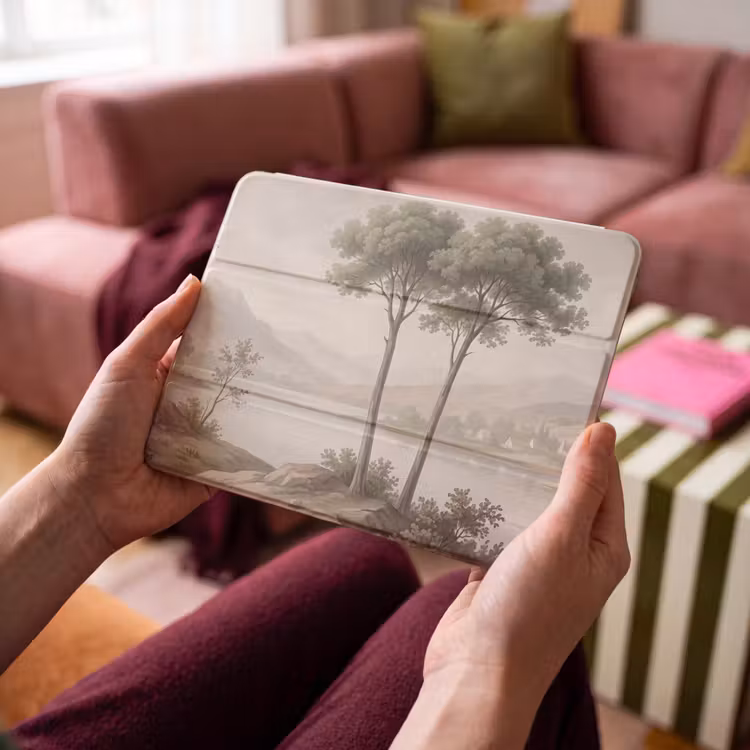 iPad hoes - Bomen - Meer - Bergen - Illustratie — 4