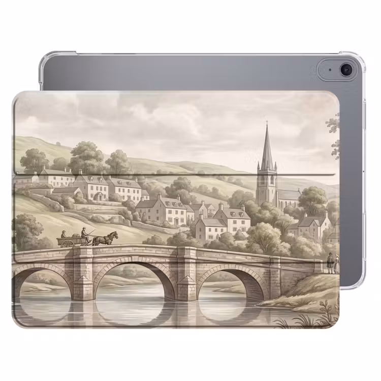 iPad hoes - Dorp - Brug - Uitzicht - Groen — 1