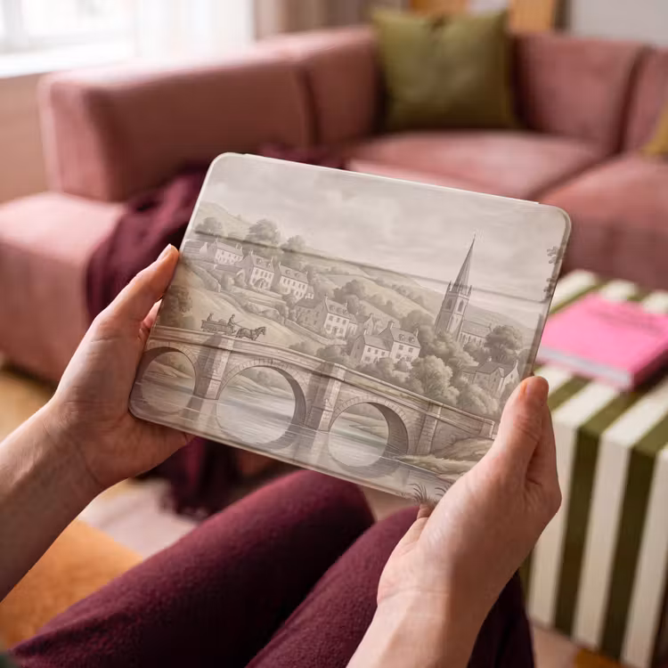 iPad hoes - Dorp - Brug - Uitzicht - Groen — 4