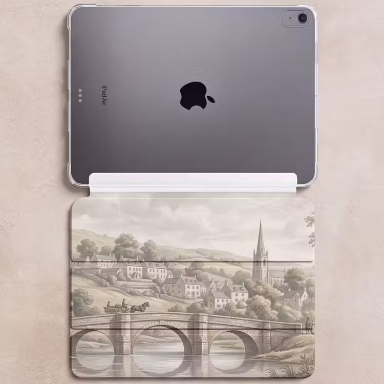 iPad hoes - Dorp - Brug - Uitzicht - Groen — 6