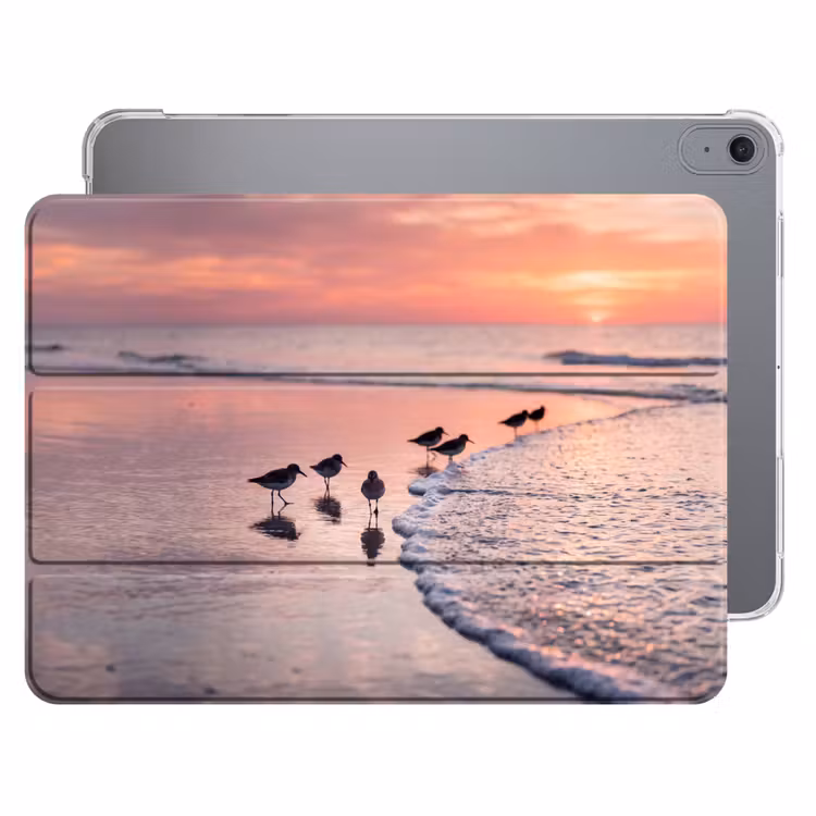 iPad hoes - Meeuwen - Strand - Zee - Roze — 1
