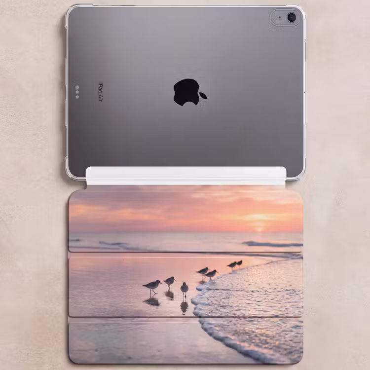 iPad hoes - Meeuwen - Strand - Zee - Roze — 6