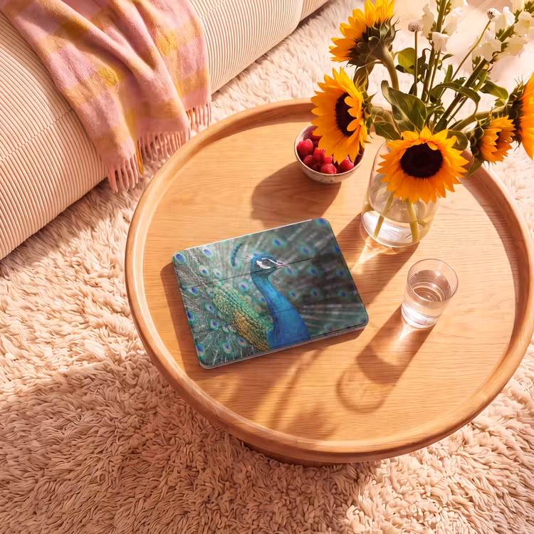 iPad hoes - Pauw - Veren - Blauw — 2