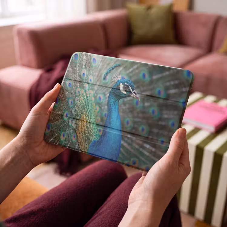 iPad hoes - Pauw - Veren - Blauw — 4