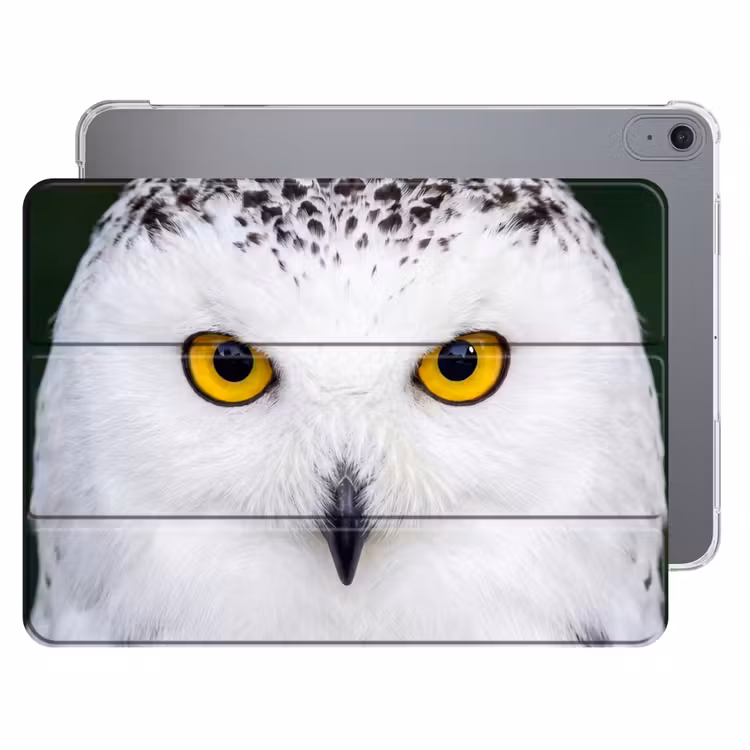 iPad hoes - Sneeuwuil - Portret - Geel — 1