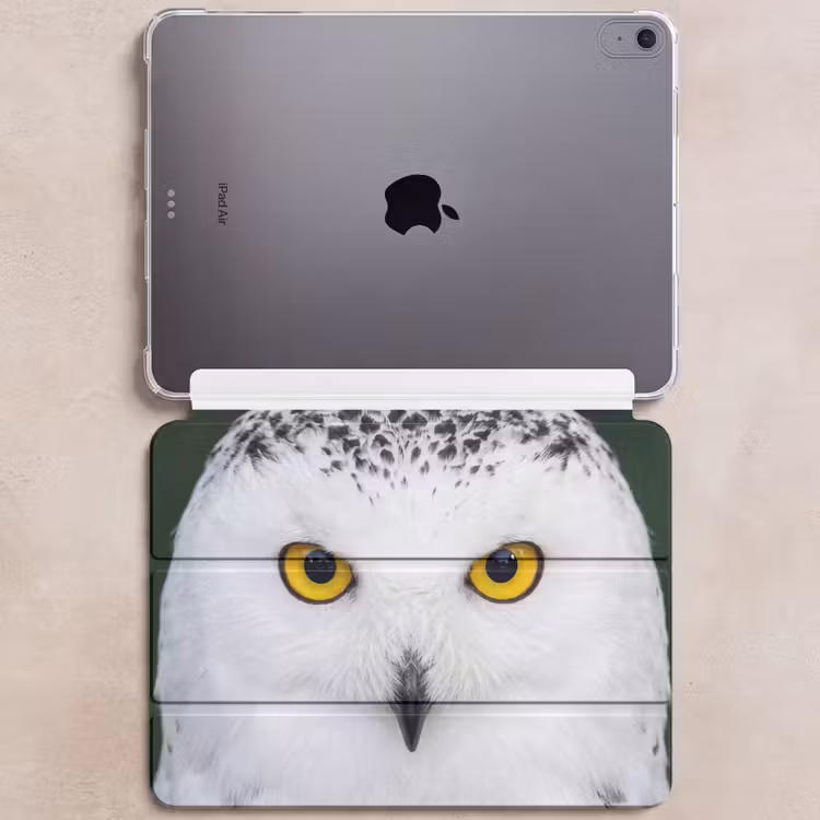 iPad hoes - Sneeuwuil - Portret - Geel — 6