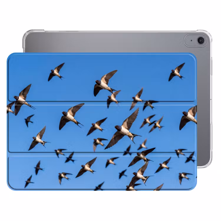 iPad hoes - Zwaluwen - Vliegen - Blauw — 1