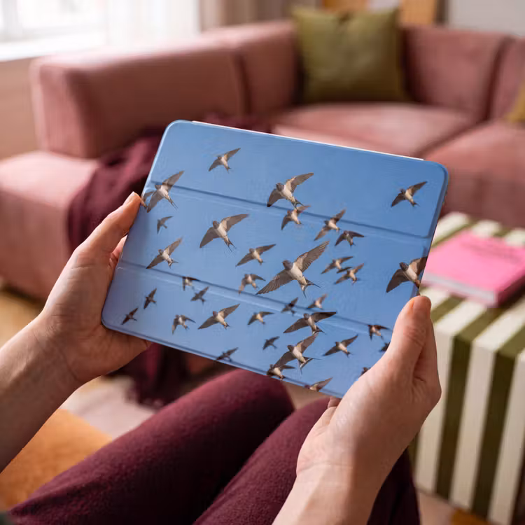 iPad hoes - Zwaluwen - Vliegen - Blauw — 4