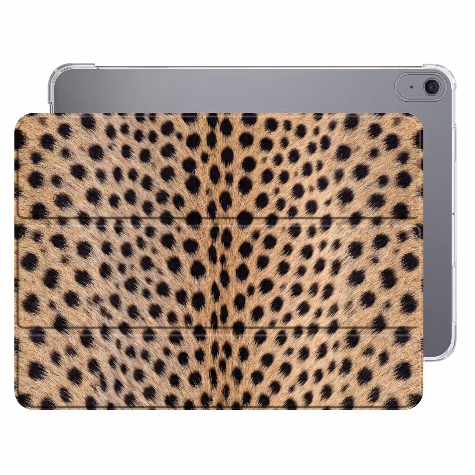 iPad hoes - Vacht - Jachtluipaard - Zwart - Wit — 1