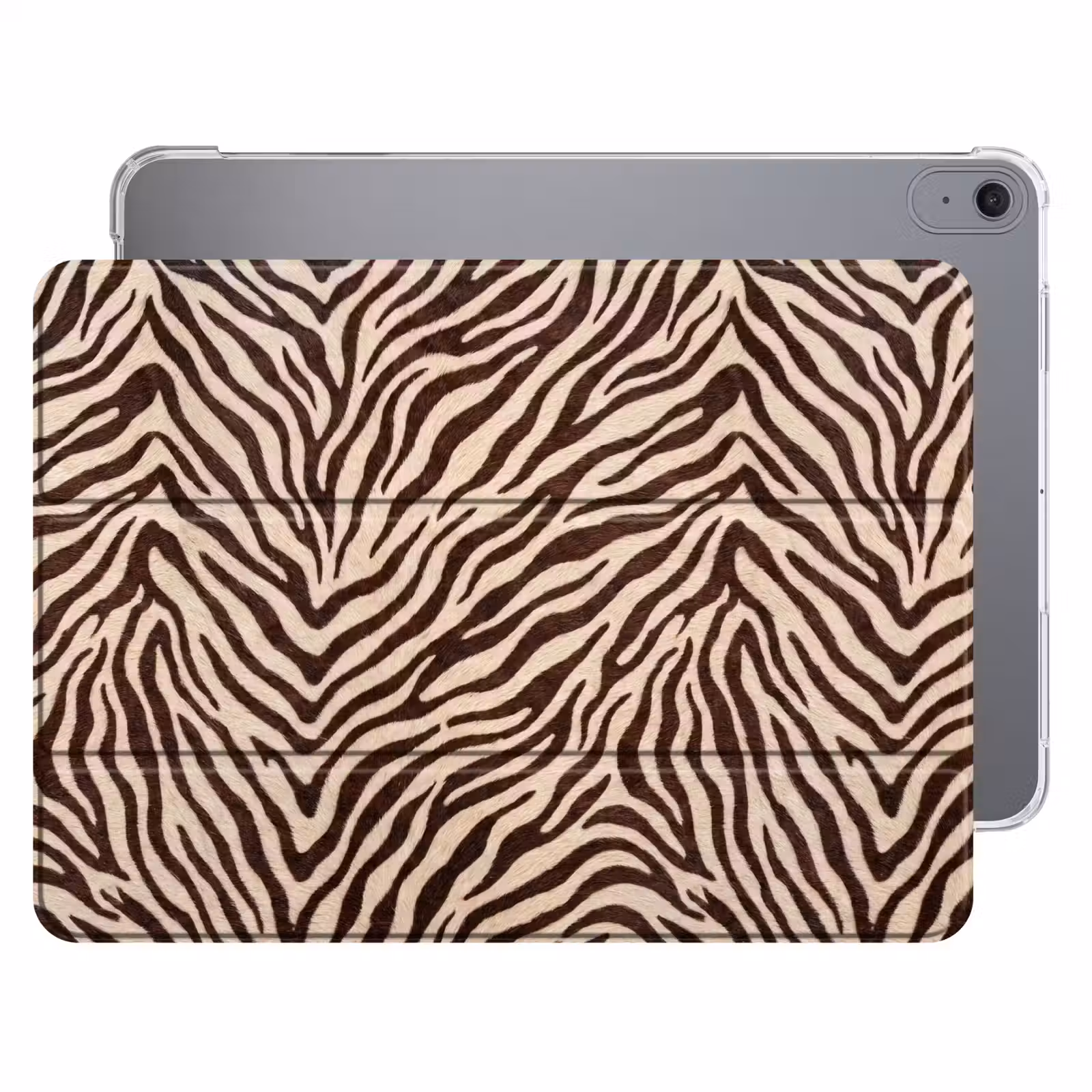 iPad hoes - Zebra - Strepen - Bruin — 1