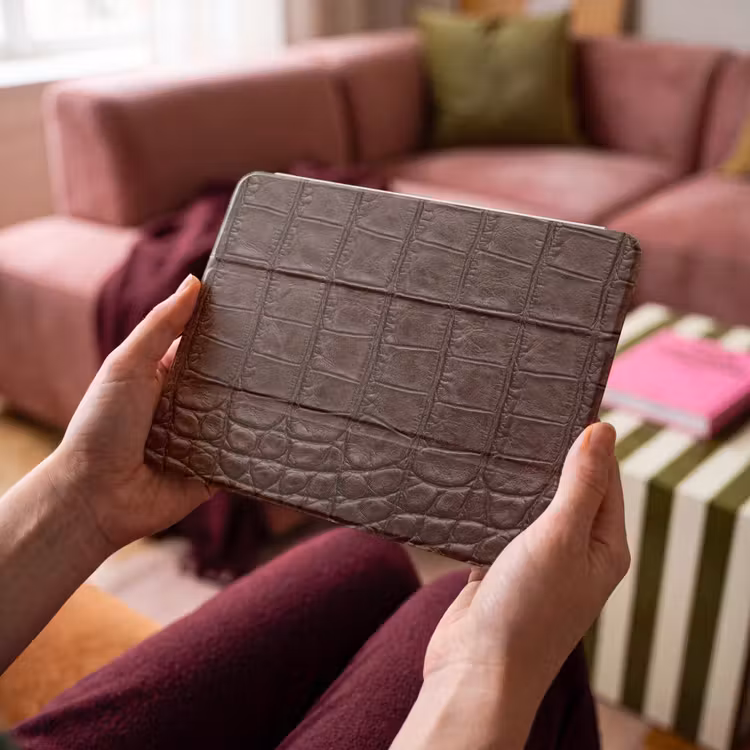 iPad hoes - Krokodil - Leer - Bruin — 4