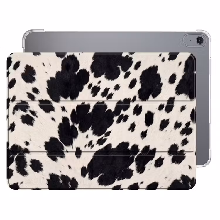 iPad hoes - Patroon - Vacht - Zwart - Wit — 1