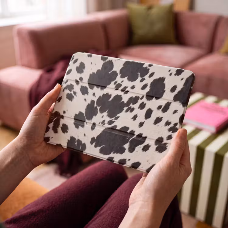 iPad hoes - Patroon - Vacht - Zwart - Wit — 4