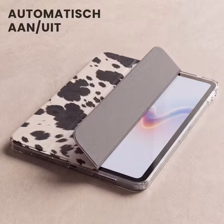 iPad hoes - Patroon - Vacht - Zwart - Wit — 5