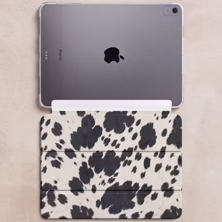 iPad hoes - Patroon - Vacht - Zwart - Wit — 6