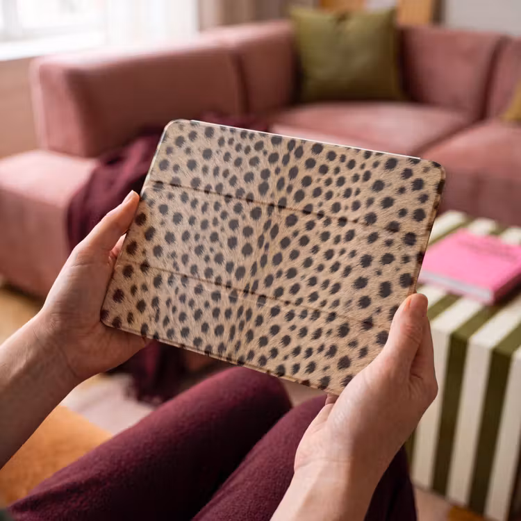 iPad hoes - Vacht - Jachtluipaard - Zwart - Wit — 4