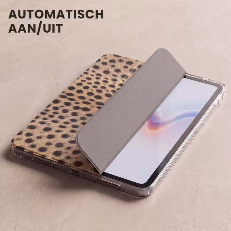 iPad hoes - Vacht - Jachtluipaard - Zwart - Wit — 5
