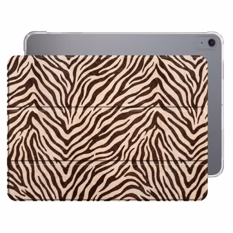 iPad hoes - Zebra - Strepen - Bruin — 1