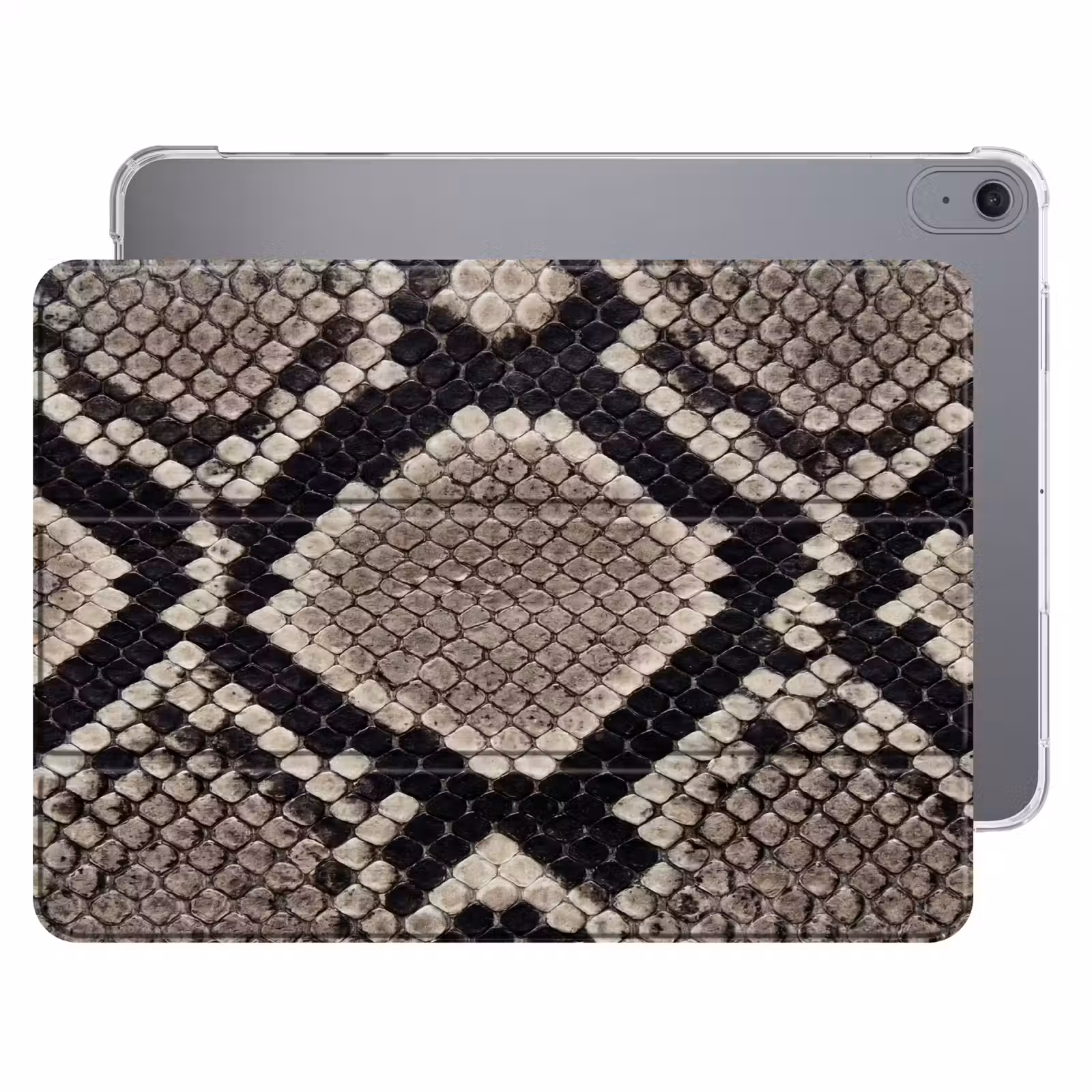 iPad hoes - Slangenleer - Patroon - Beige — 1