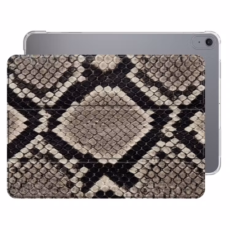 iPad hoes - Slangenleer - Patroon - Beige — 1