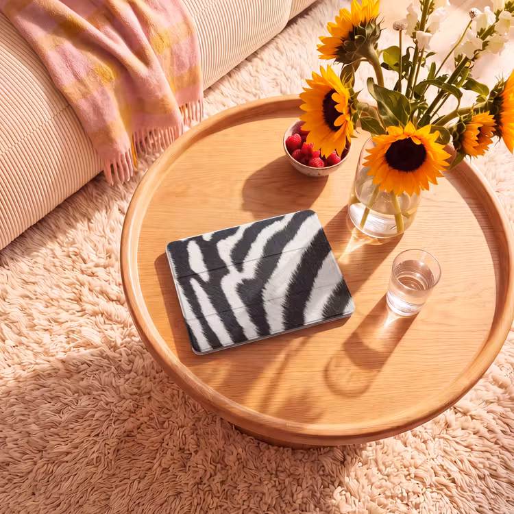 iPad hoes - Zebra - Vacht - Klassiek - Zwart - Wit — 2