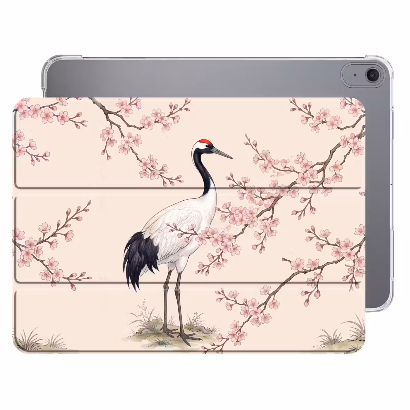 iPad hoes - Aziatisch - Kraanvogel - Beige — 1
