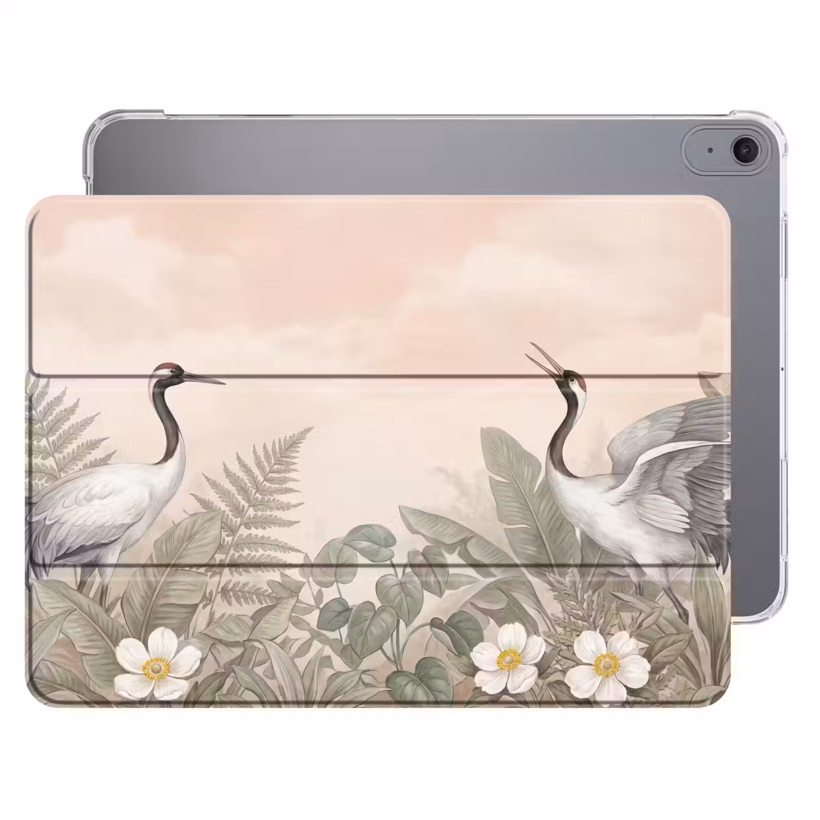 iPad hoes - Kraanvogels - Natuur - Roze — 1