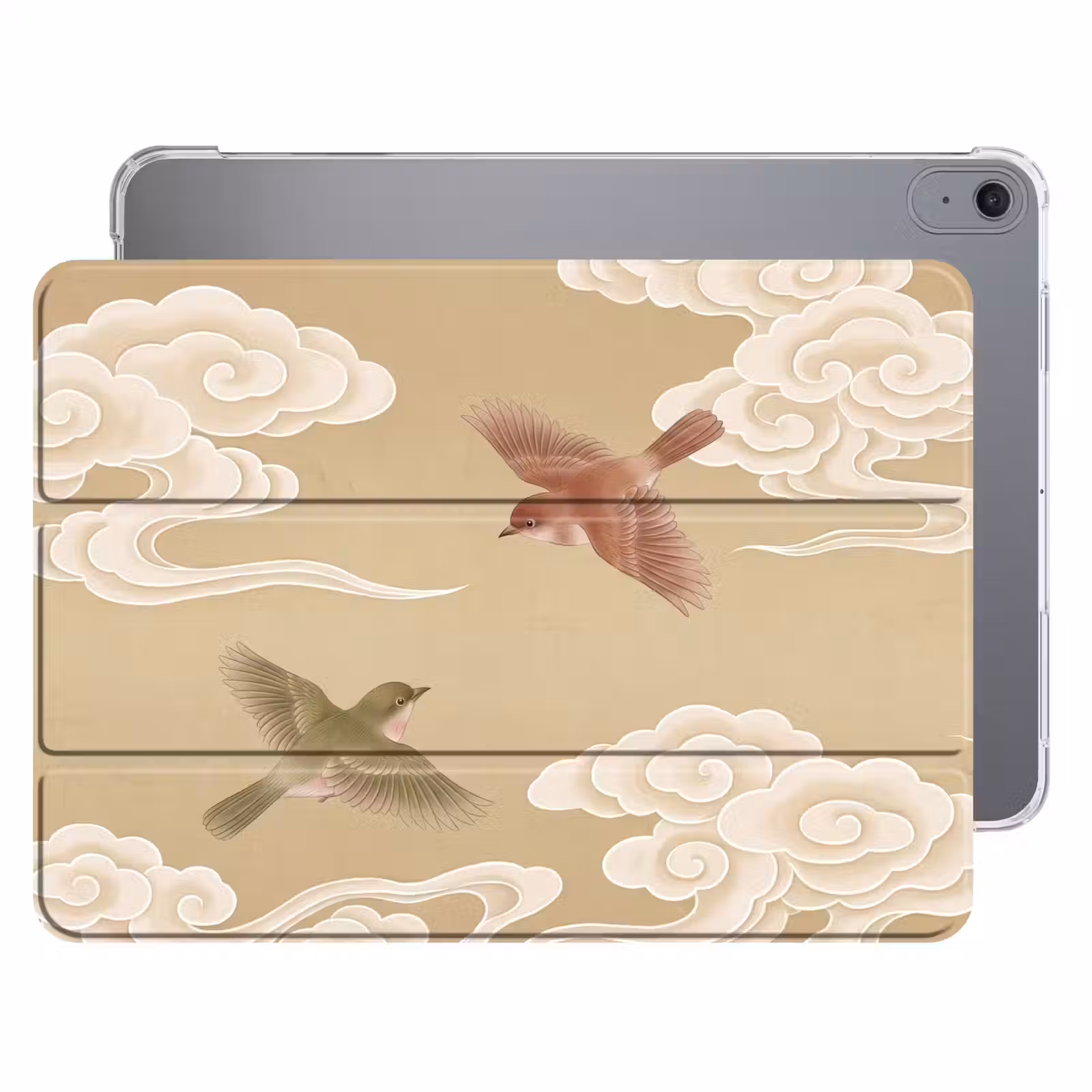 iPad hoes - Vogels - Vliegen - Beige — 1