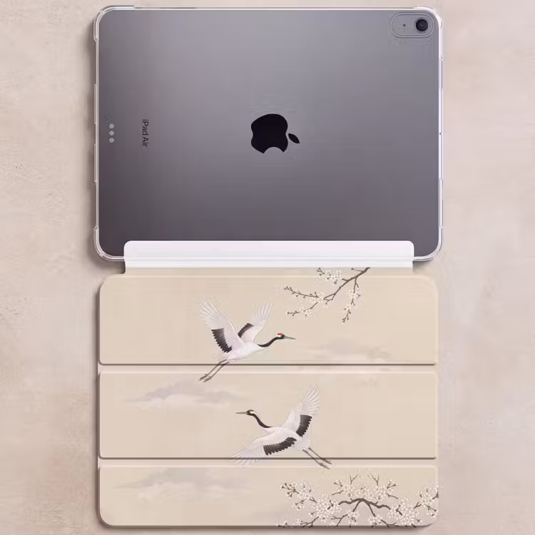 iPad hoes - Kraanvogels - Bloesem - Beige — 6