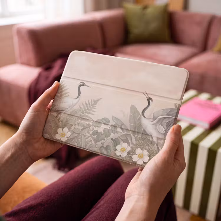 iPad hoes - Kraanvogels - Natuur - Roze — 4