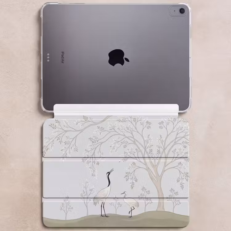 iPad hoes - Minimalistisch - Kraanvogels - Blauw — 6
