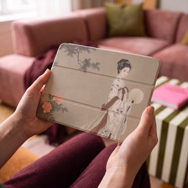 iPad hoes - Vrouw - Azië - Kunst - Beige — 4
