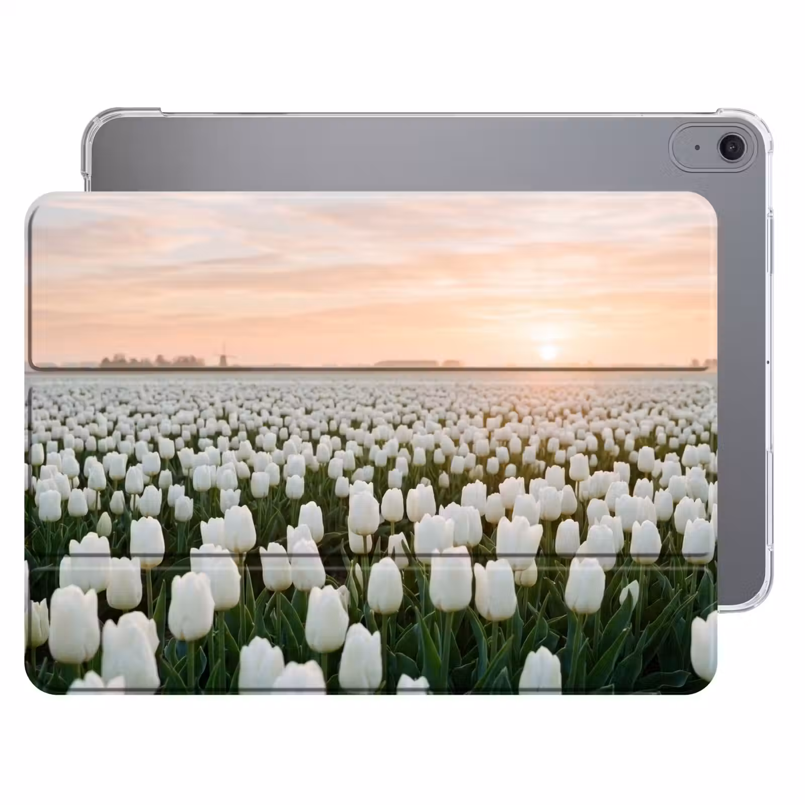iPad hoes - Tulpen - Landschap - Wit — 1