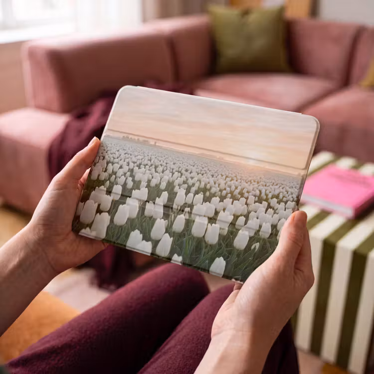 iPad hoes - Tulpen - Landschap - Wit — 4