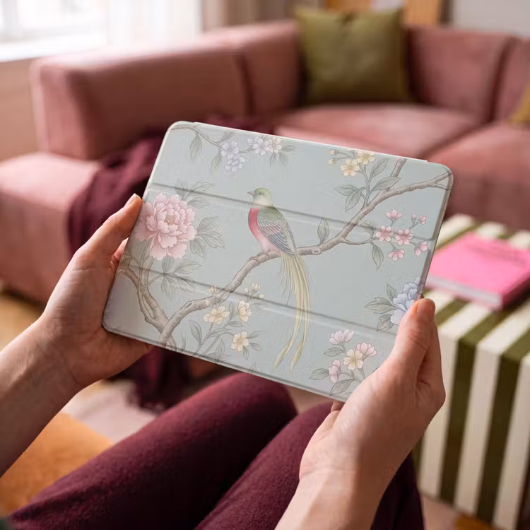 iPad hoes - Vogel - Bloemen - Kleurrijk — 4