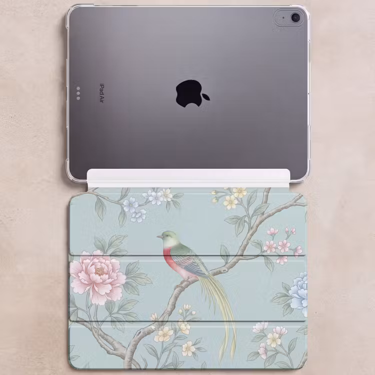 iPad hoes - Vogel - Bloemen - Kleurrijk — 6