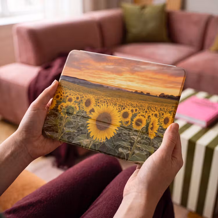 iPad hoes - Zonnebloemen - Heuvellandschap - Geel — 4
