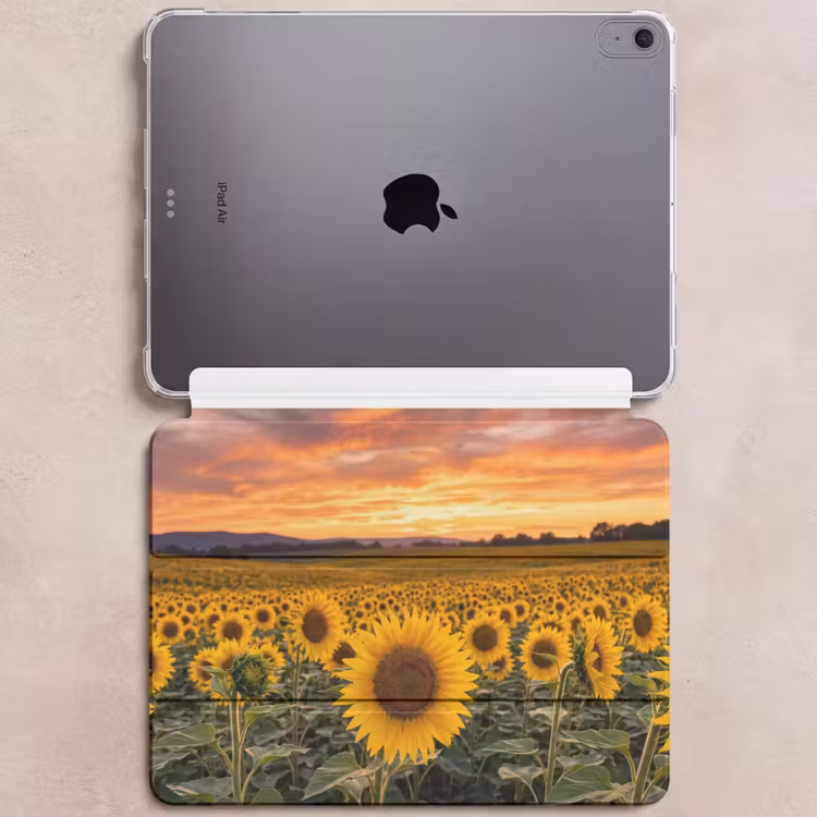 iPad hoes - Zonnebloemen - Heuvellandschap - Geel — 6