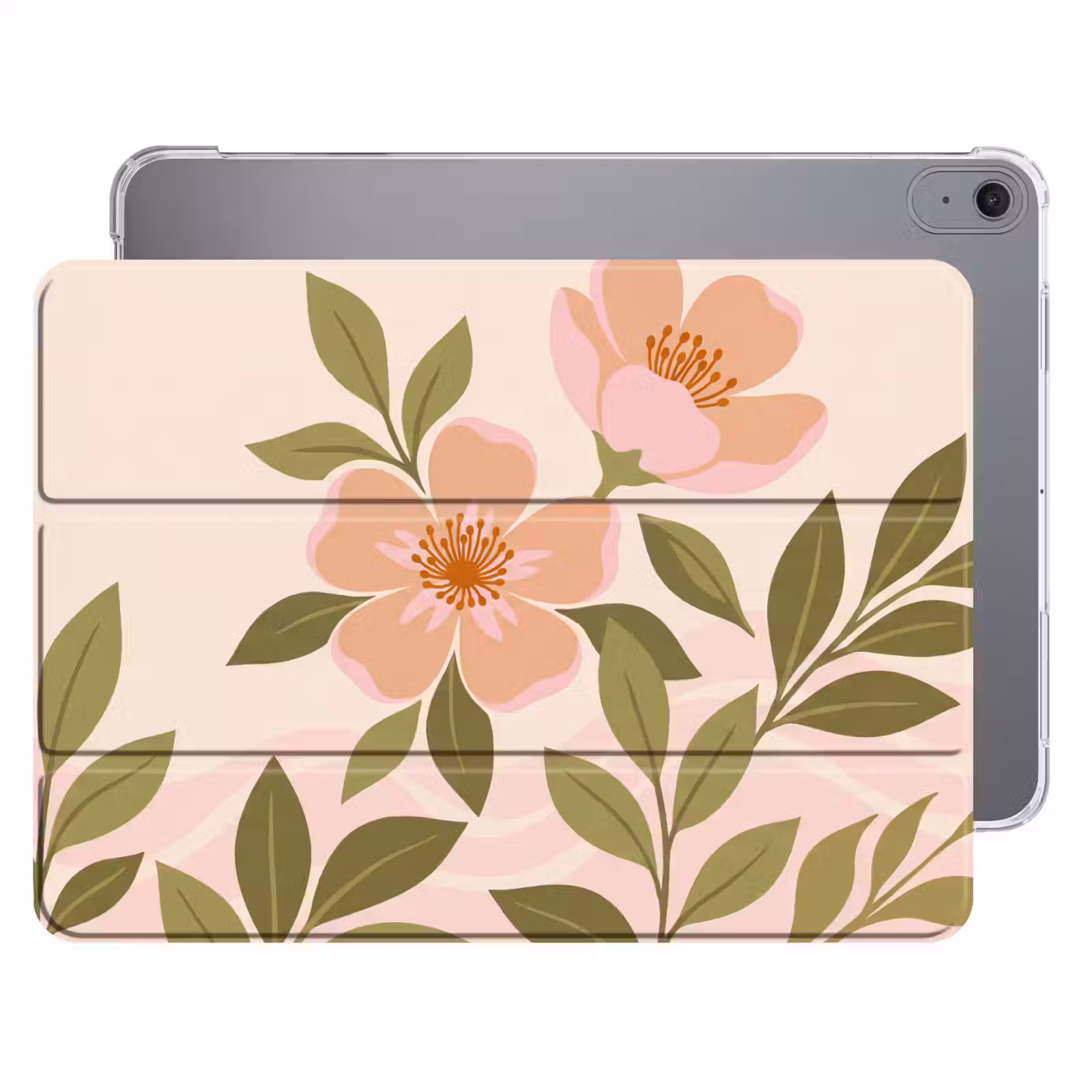iPad hoes - Grafisch - Bloemen - Roze — 1