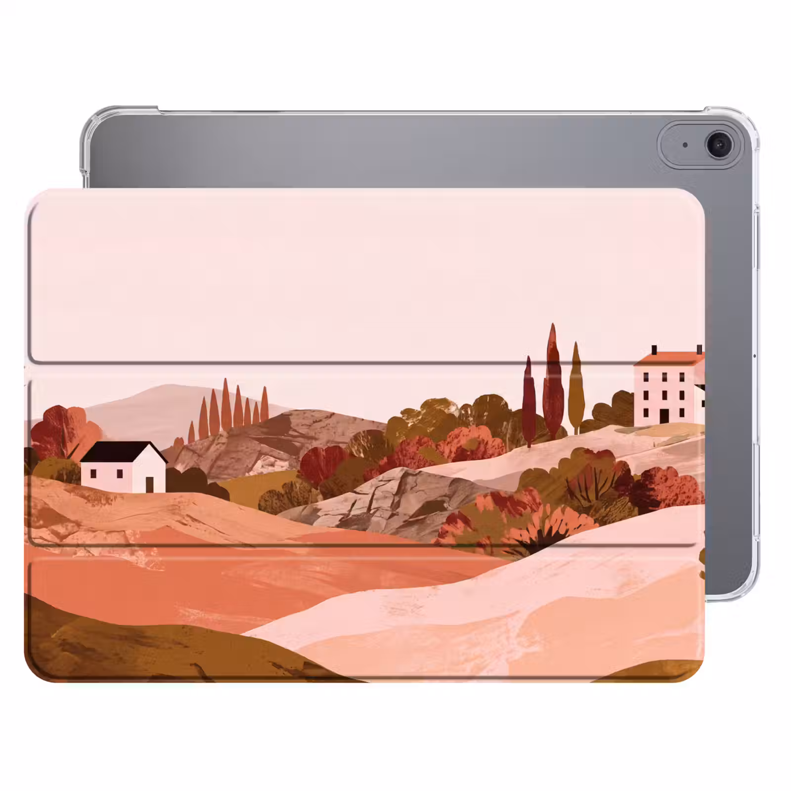 iPad hoes - Heuvellandschap - Grafisch - Terracotta — 1