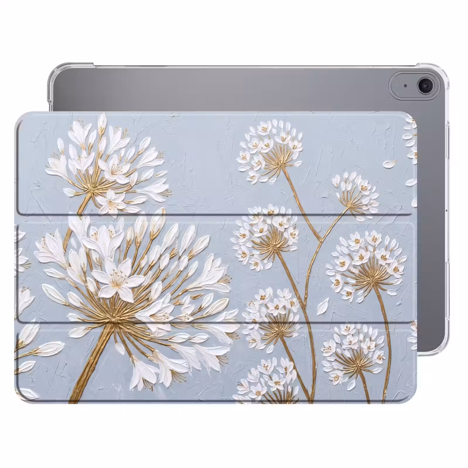 iPad hoes - Illustratie - Bloemen - Blauw — 1