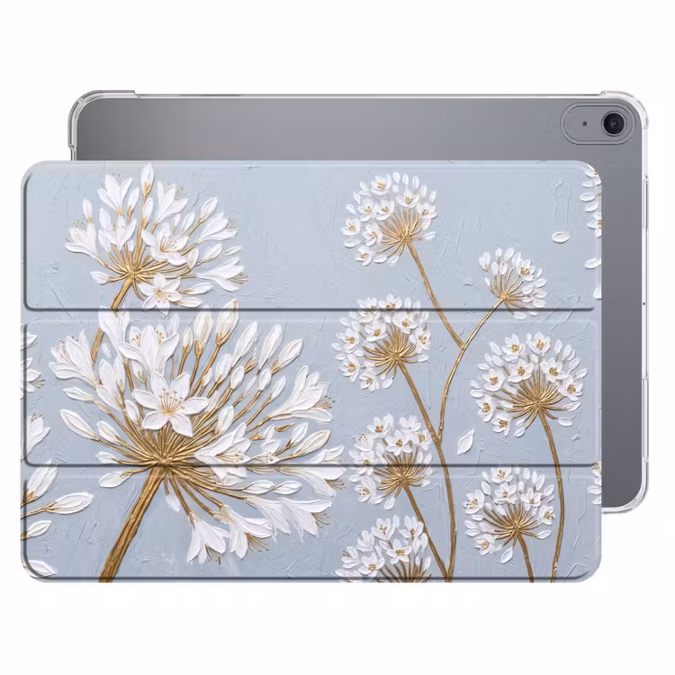iPad hoes - Illustratie - Bloemen - Blauw — 1