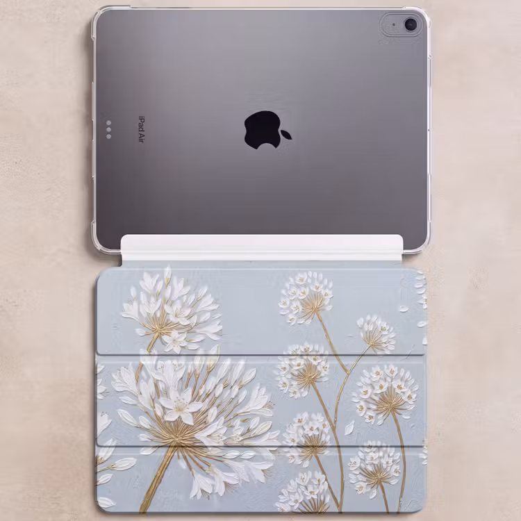 iPad hoes - Illustratie - Bloemen - Blauw — 6