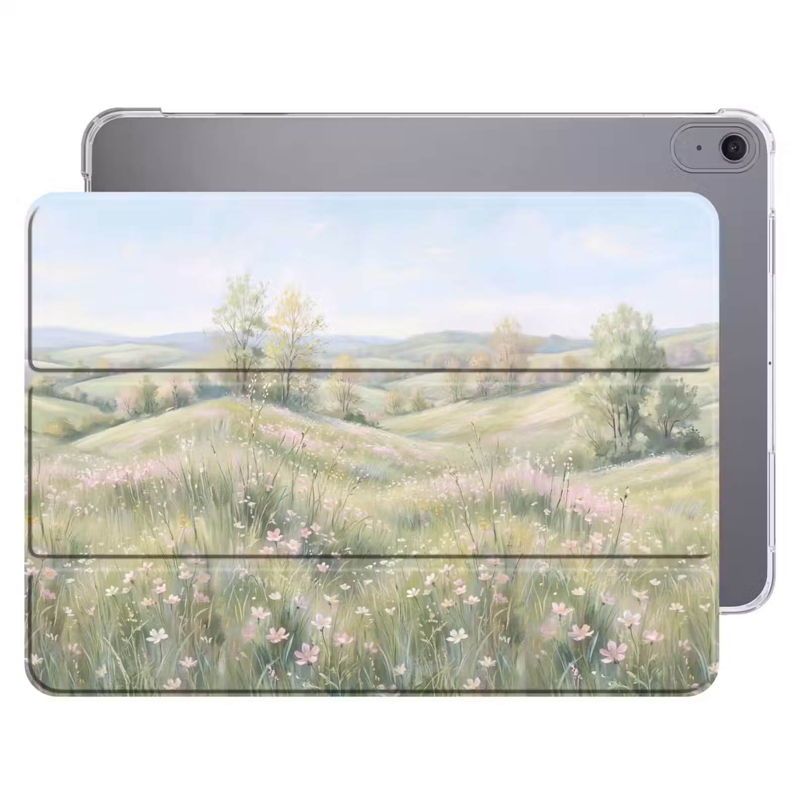 iPad hoes - Bloemen veld - Bloemen - Groen — 1