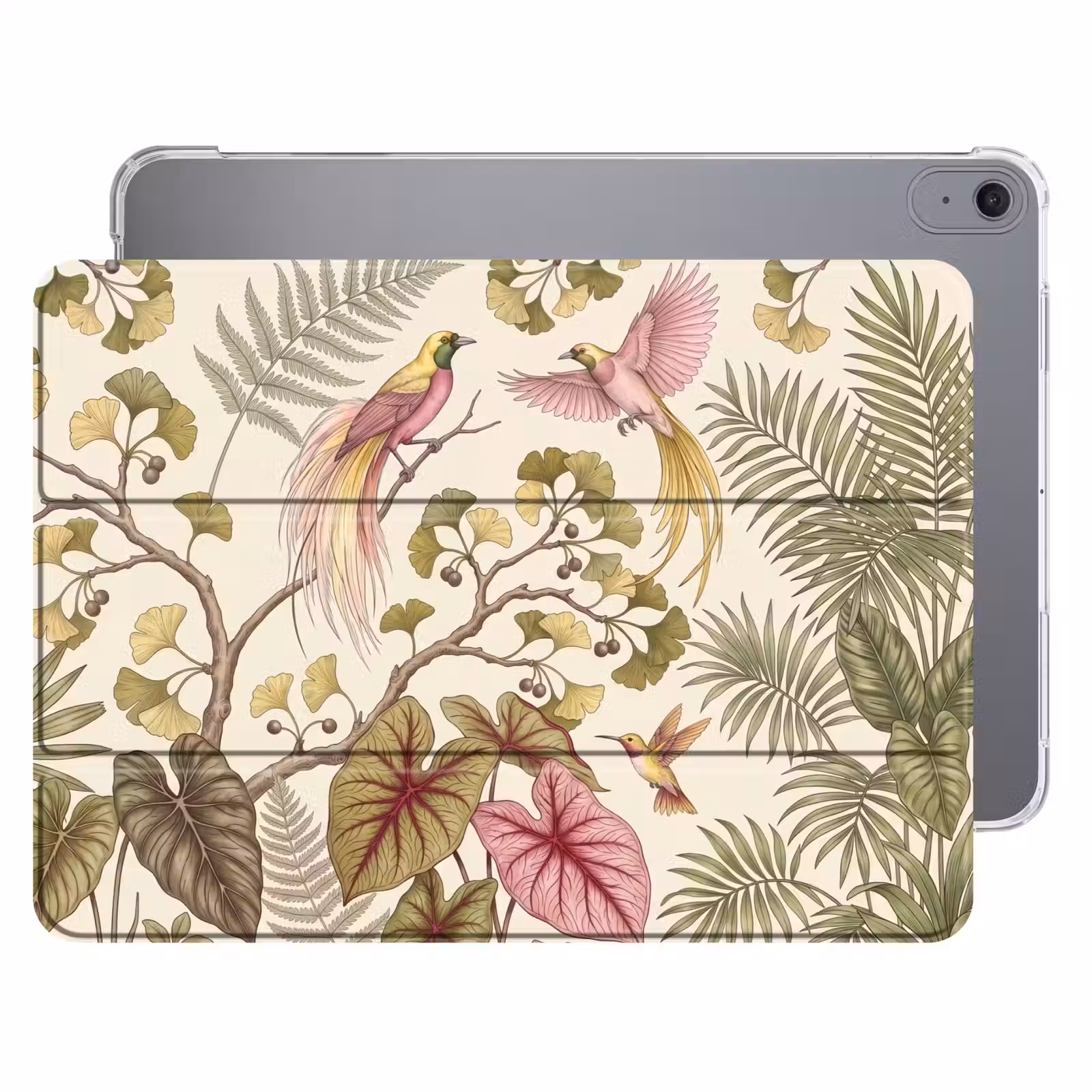 iPad hoes - Vogels - Tropisch - Botanisch - Roze — 1