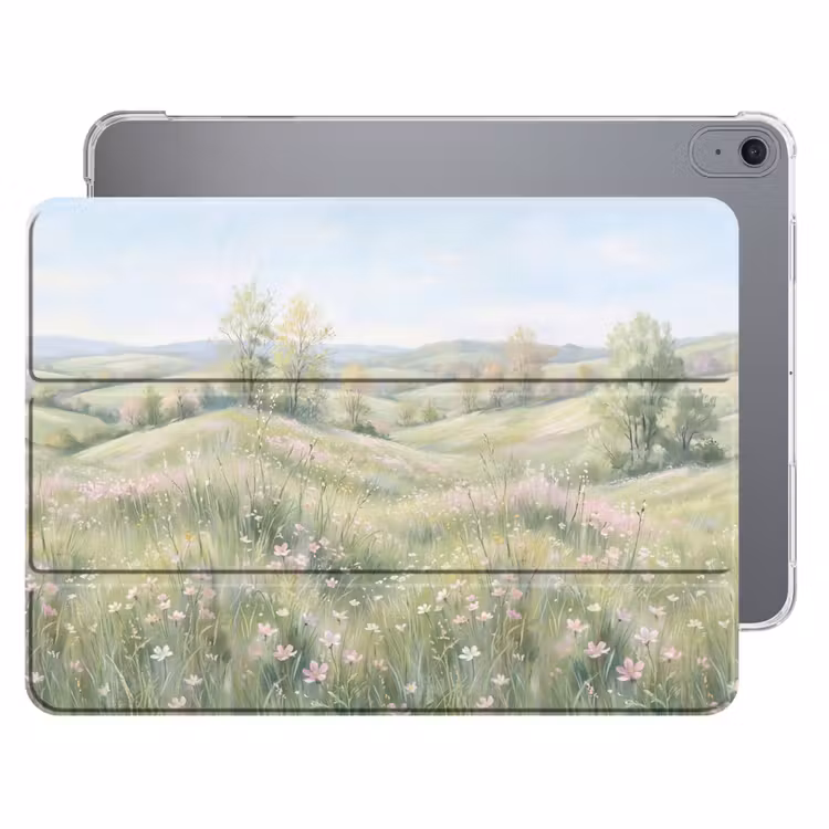 iPad hoes - Bloemen veld - Bloemen - Groen — 1